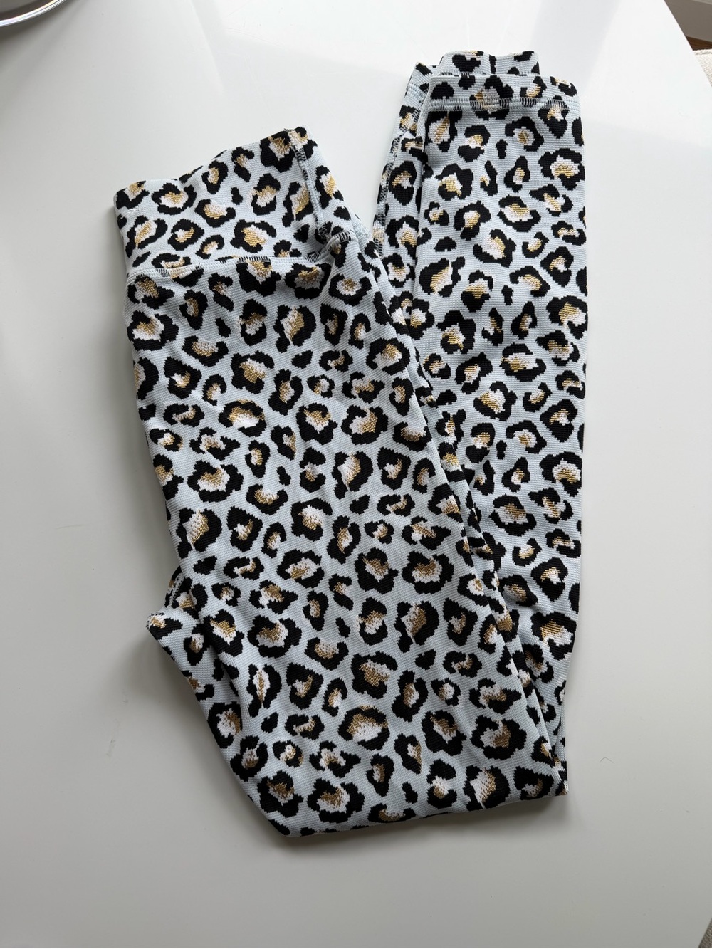 The Upside Leopard-Spot Leggings in White, Black & Gold